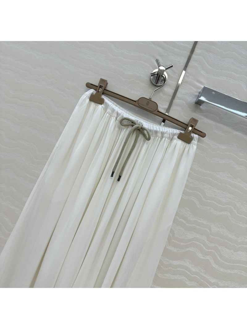 Brunello Cucinelli Elegant Vacation-Style Long Skirt - Luxe Cotton Blend