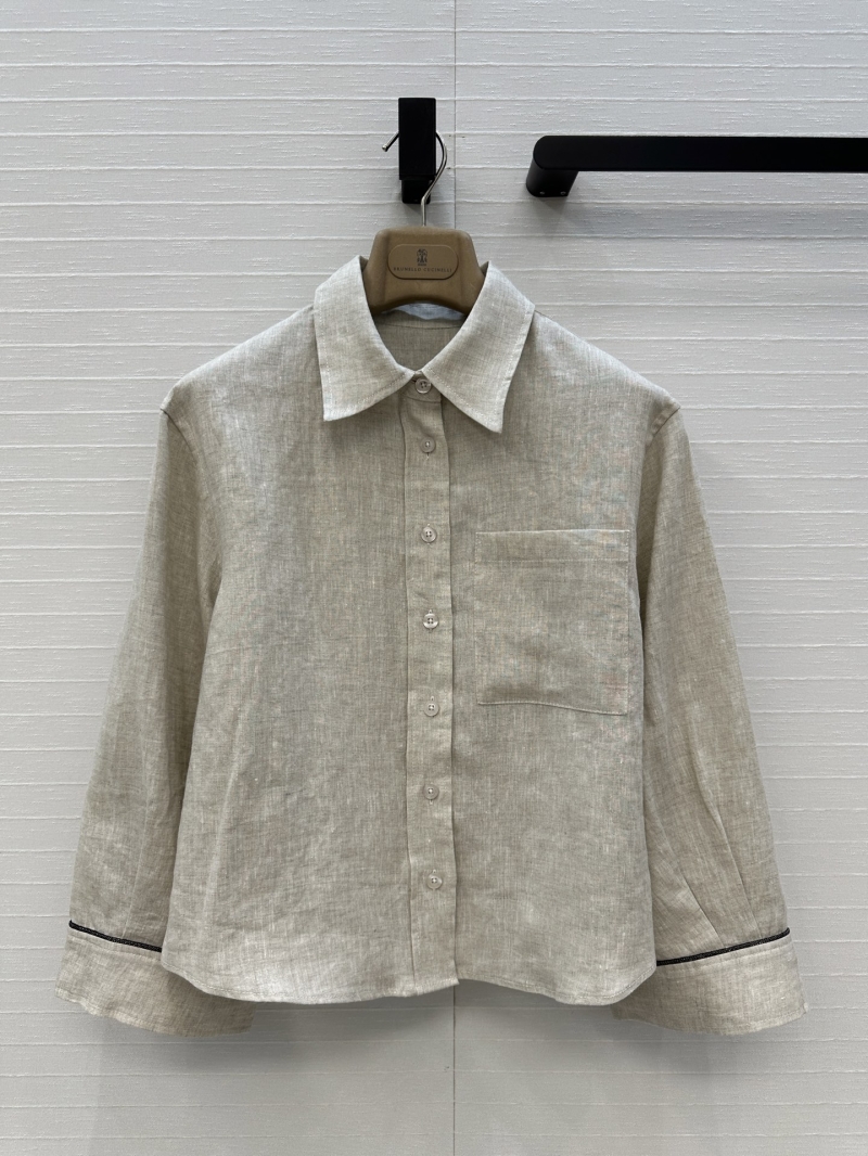 Brunello Cucinelli Linen Set - Artistic Girl Luxe H-Shirt & A-Line Skirt