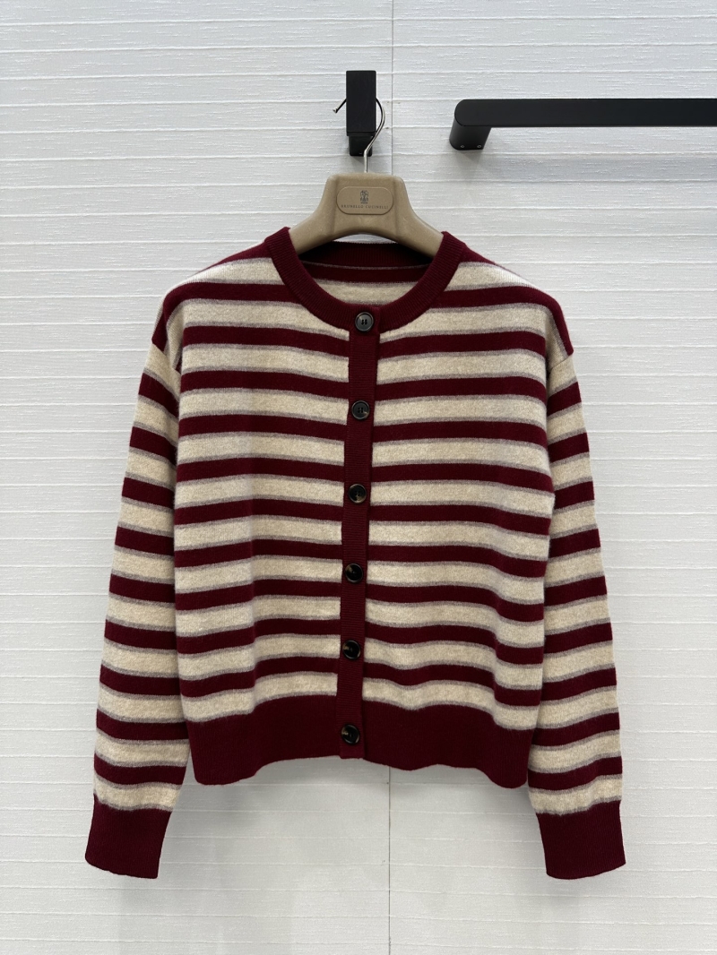Brunello Cucinelli Exclusive High-Intelligence Casual Striped Cardigan in Luxe Cashmere