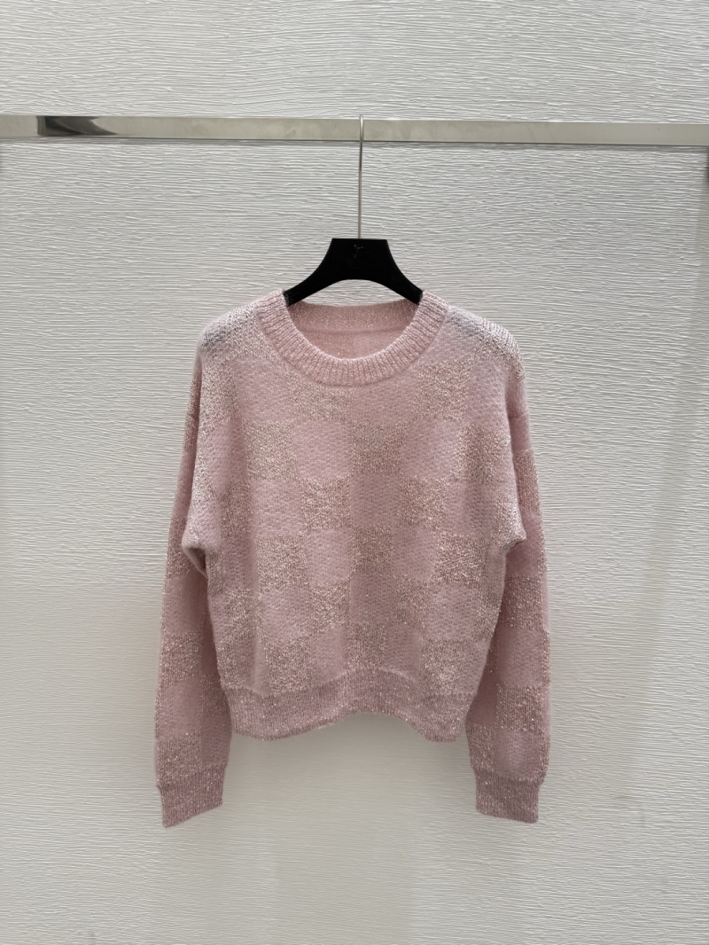 Brunello Cucinelli Luxe Wool Mohair Plaid Sequin Knit Sweater