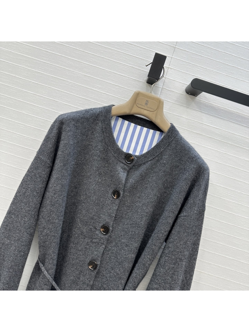 Brunello Cucinelli Exclusive Detachable Sleeve Cashmere Cardigan in Classic Colors