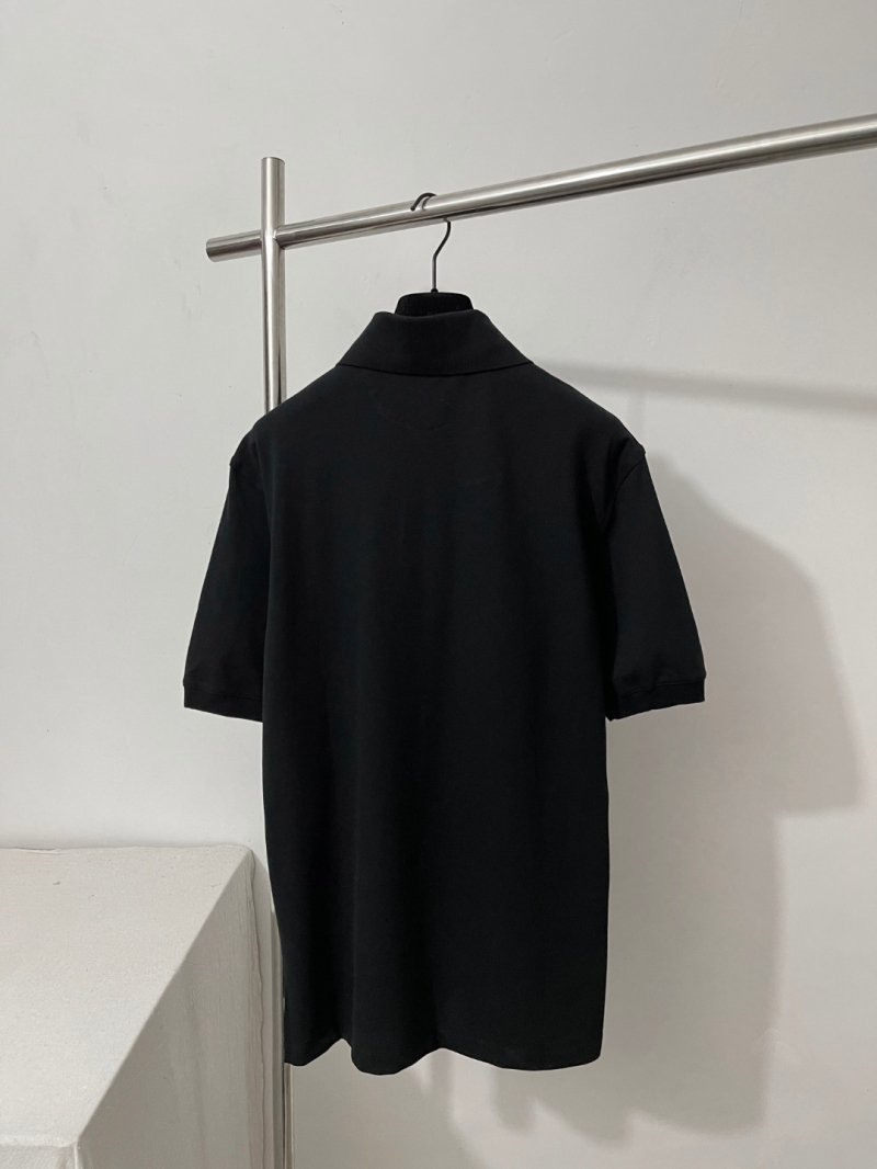 Brunello Cucinelli Signature Solomeo Crest Cotton Piqu&eacute; Polo Shirt in Black