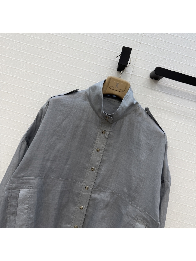 Brunello Cucinelli Ramie Minimalist Resort Jacket