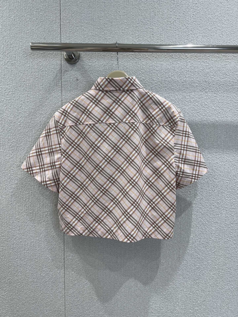 Burberry Vintage Check Short Sleeve Shirt in Pink - Chic British Style