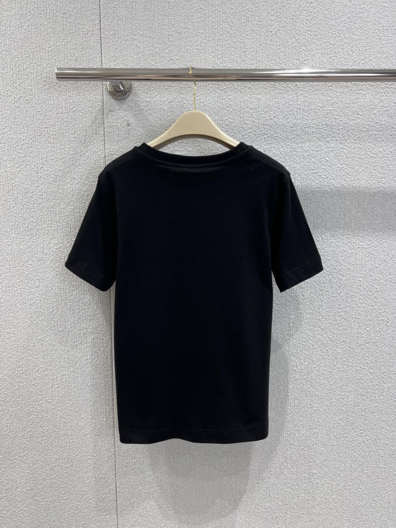 Burberry Check Heart Embroidery Short-Sleeve T-Shirt - Black Luxe Edition