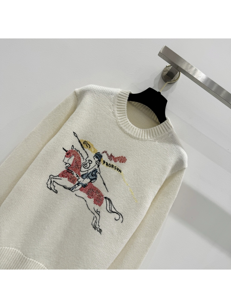 Burberry Limited Edition Prorsum Equestrian Knit Sweater | Sumptuous Off-White
