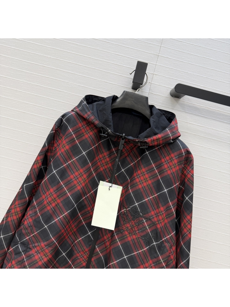 Burberry Reversible Plaid Lightweight Hooded Jacket
