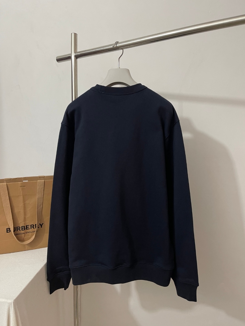 Burberry Equestrian Knight Design Embroidered Navy Cotton Sweatshirt