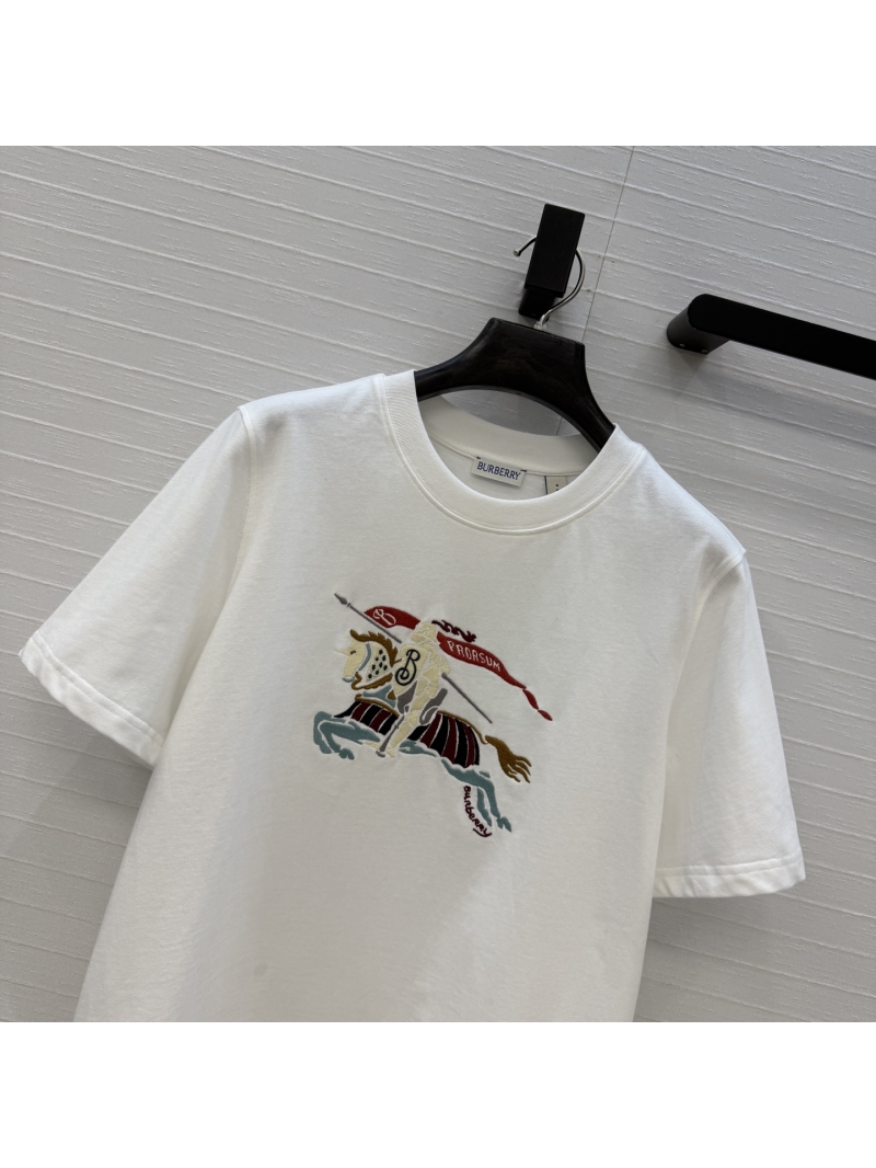 Burberry Premium Cotton Multi-Colored Equestrian Knight Embroidery T-Shirt