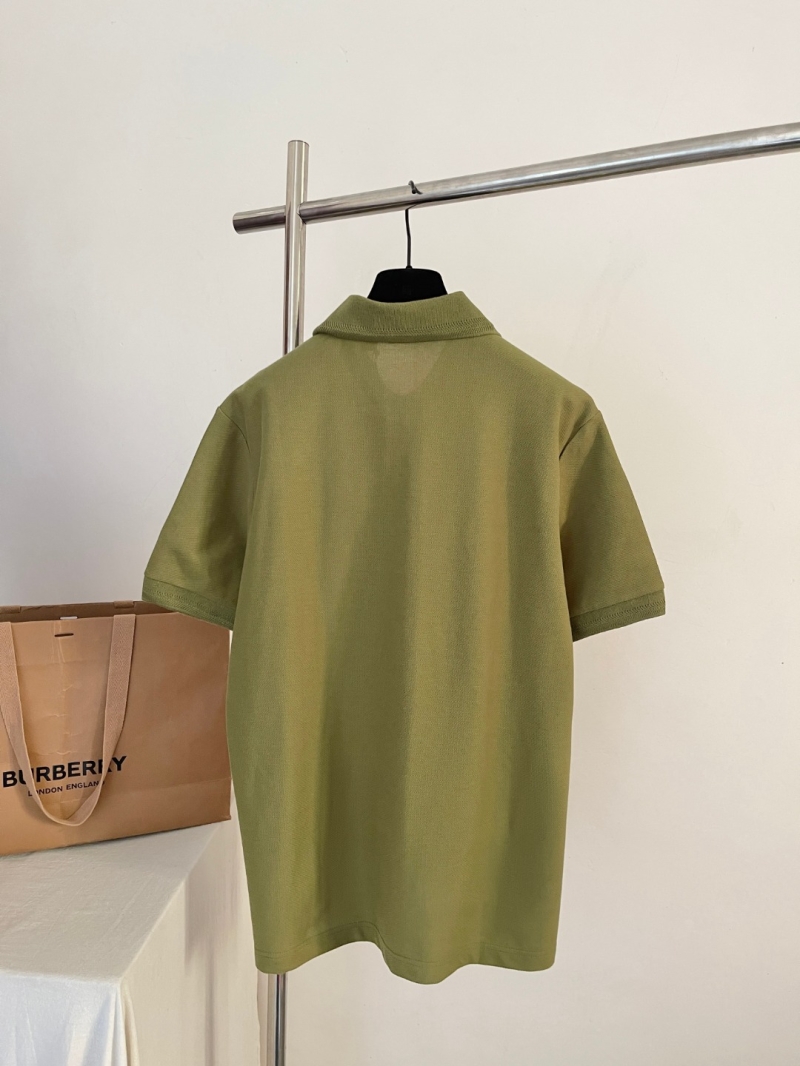 Burberry Signature EKD Pique Cotton Polo Shirt in Moss Green - Timeless Luxury