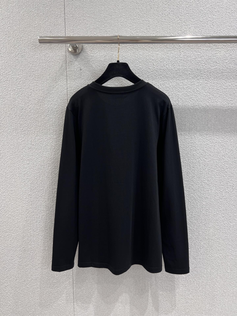 Chanel Black Embellished Long-Sleeve T-Shirt | Luxe Beaded Lettering & Oversize Fit