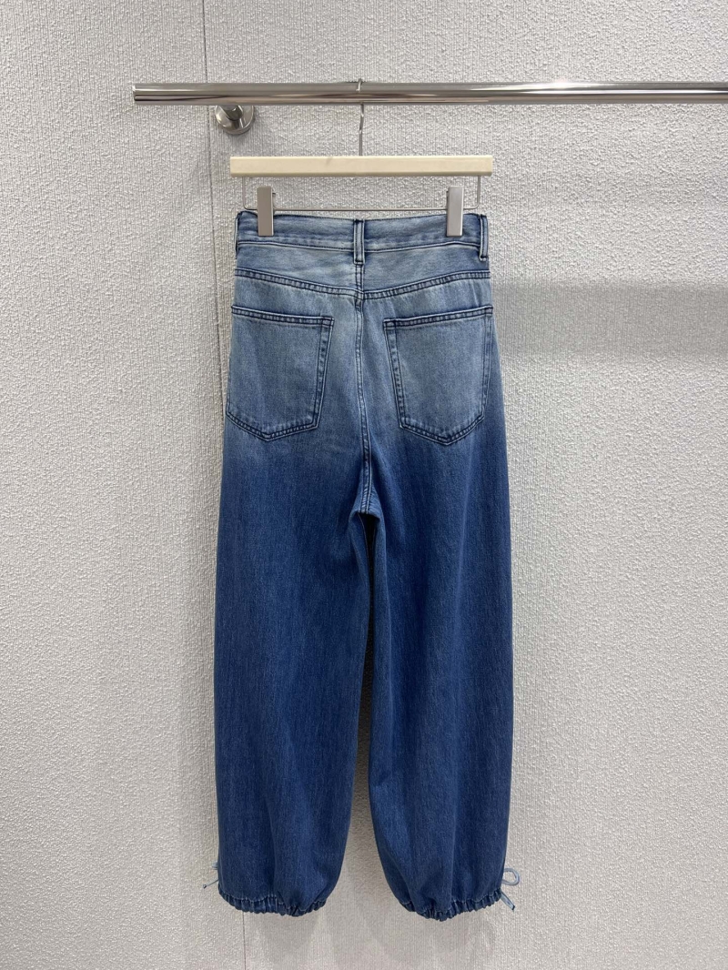 Chanel 25B Atelier Collection Premium Washed Gradient Tie-Waist Jeans