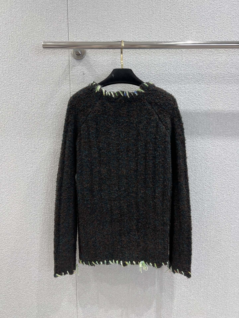 Chanel 25K Métiers d'Art Collection Neon Green Embroidered Cropped Sweater | Artisanal Hook Knit, Oversized Fit, Handcrafted Luxury