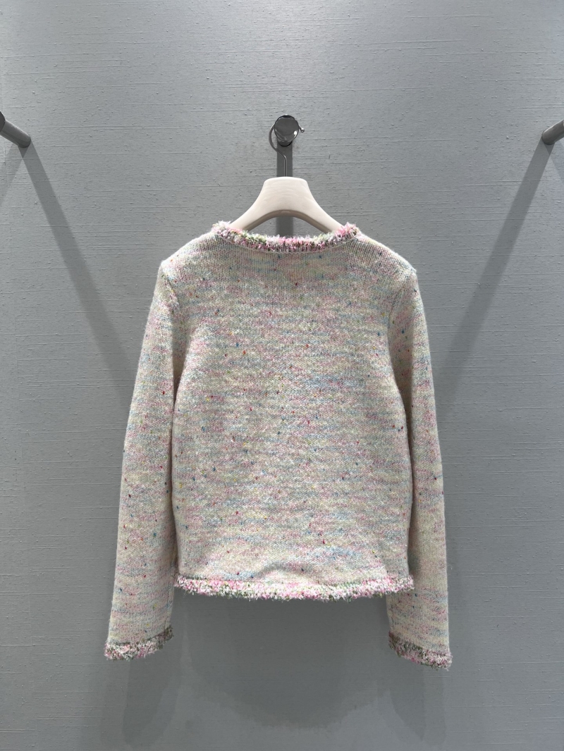 Chanel 2025FW Tweed Jacket - Handcrafted Tweed, Pastel Speckled, Frayed Trim