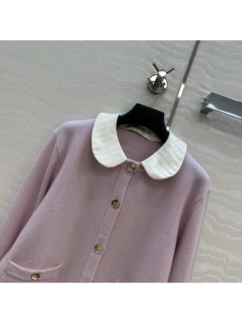 Chanel Coco25b Pretty Girl Series Cashmere Cardigan with Detachable Tweed Collar