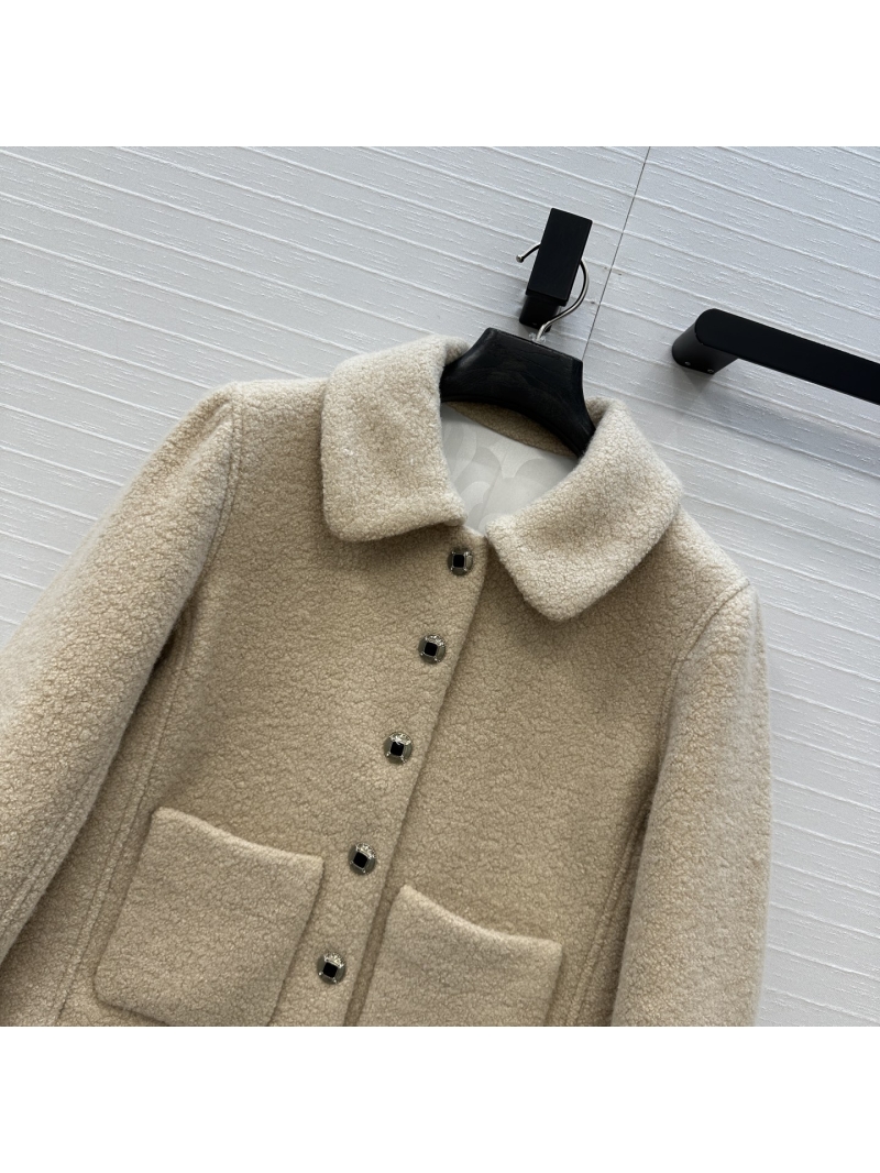 Chanel Beige Wool Tweed Short Coat | H-Line Fit | Cropped Blazer