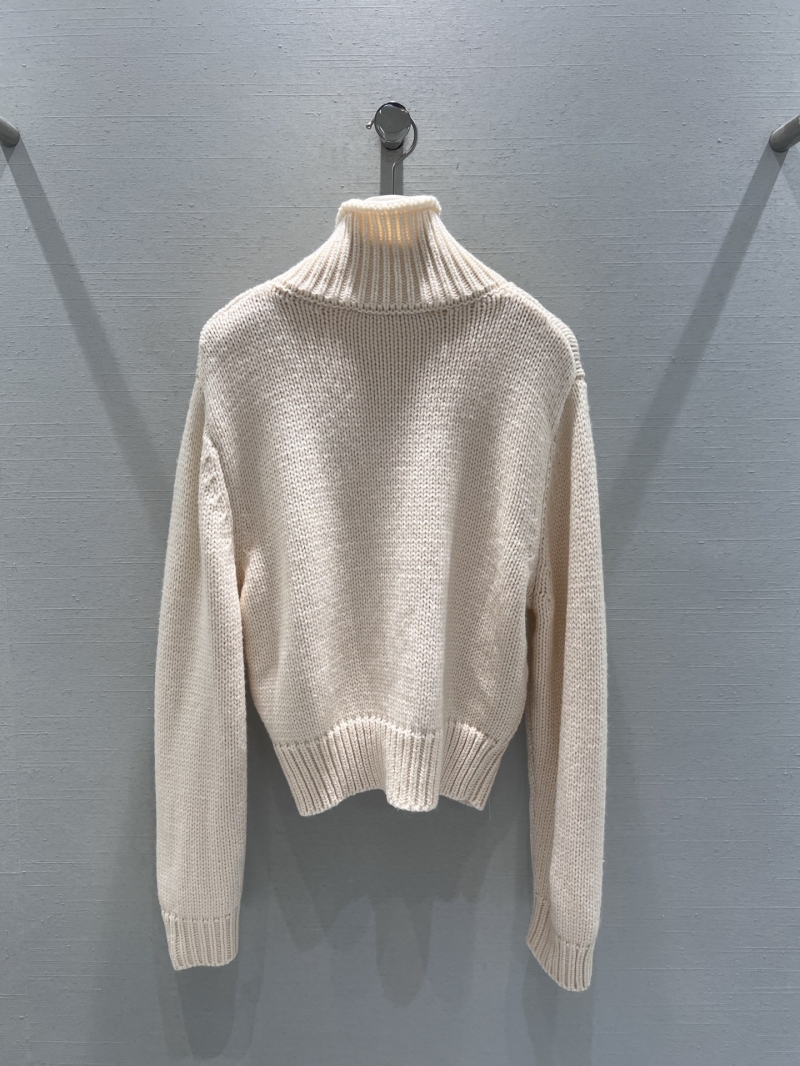 Chanel Limited Edition Chunky Knit Cardigan | Elevated Mock Neck, Soft Ivory Cream