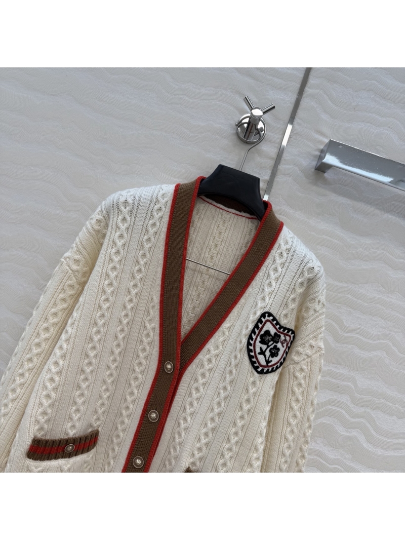 Chanel Custom Wool Varsity Cardigan: Elevated Collegiate Style in Navy/Off-White
