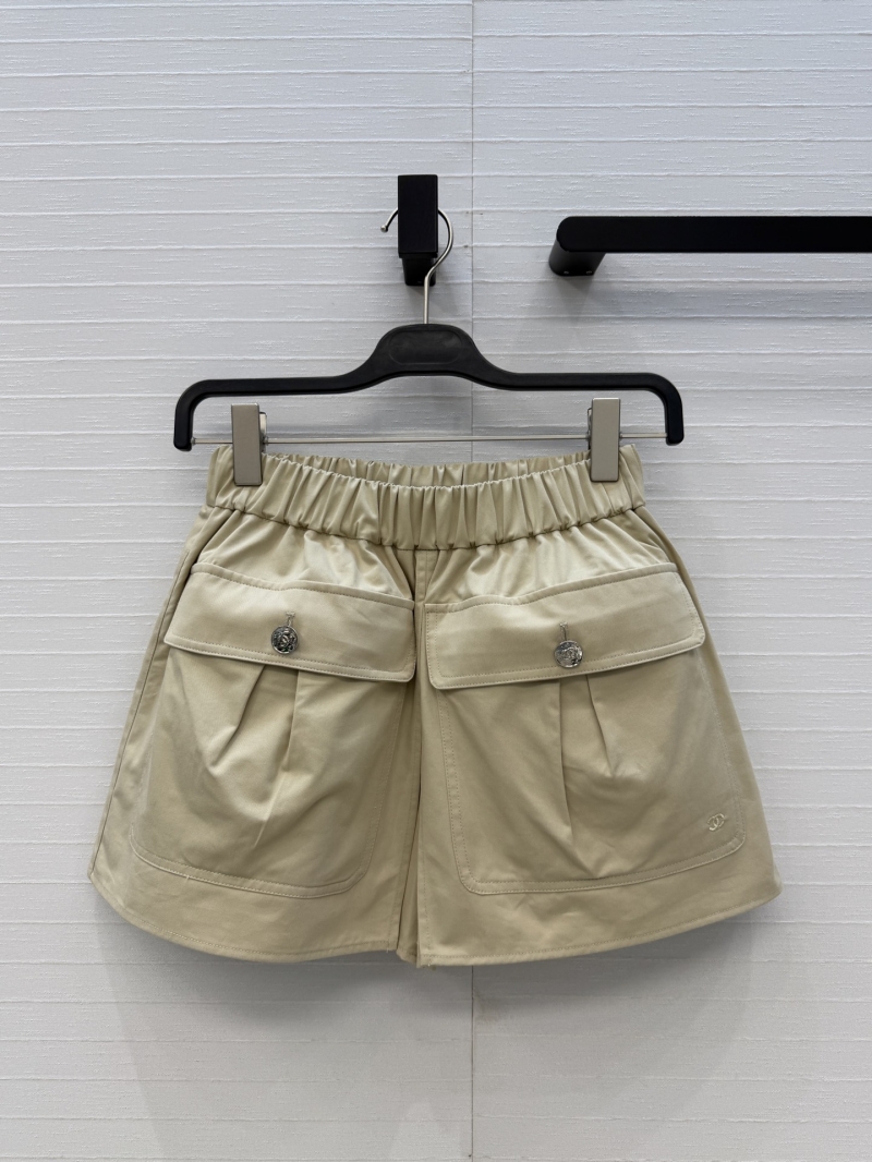Chanel Exquisite Cotton Vintage Utility Culottes Skort in Khaki