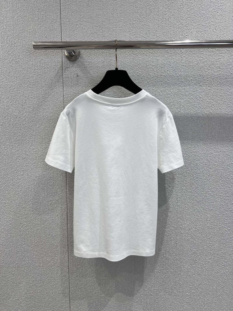 Chanel 26C Métiers d'Art Towel Embroidery Logo T-Shirt in White