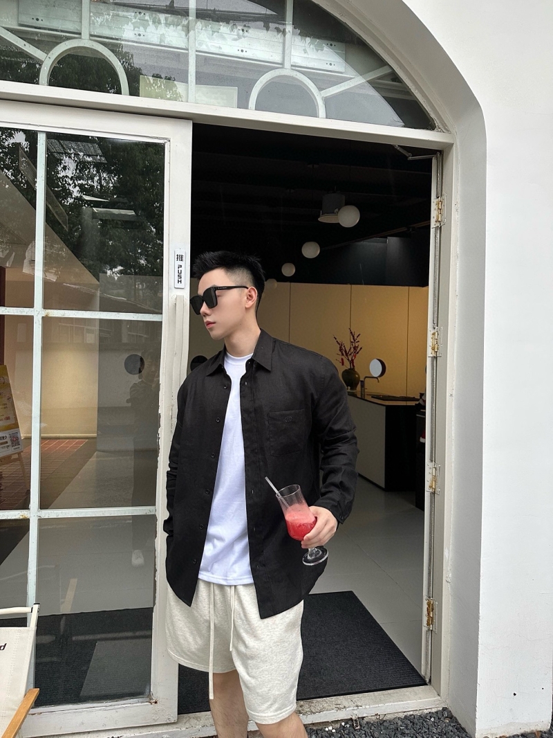 Celine Men’s Loose Linen Shirt - Breathable & Rugged Luxe