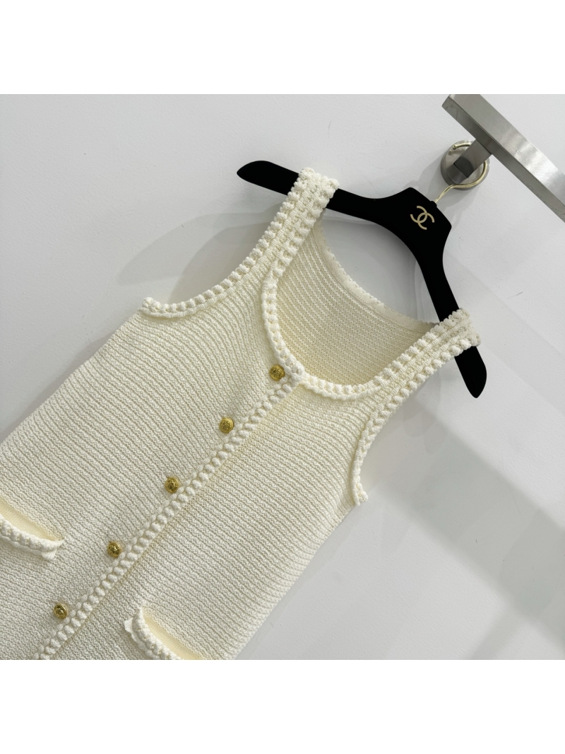 Celine Luxe Woven Knit Vest Dress - Elegant & Slimming