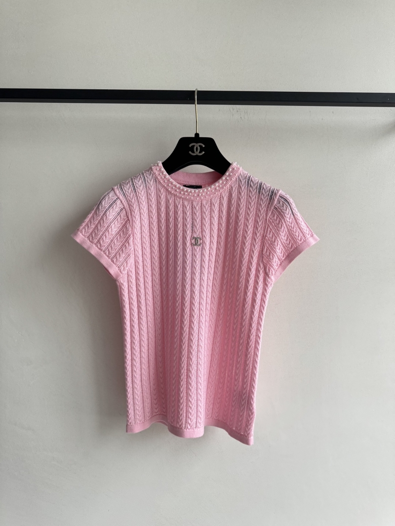 Chanel Exclusive Knitted Short Sleeve Cashmere Top - Limited Edition
