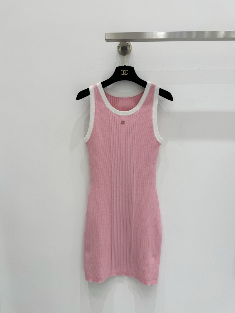 Chanel Colorblock Knit Vest Dress - Chic Slimming Elegance