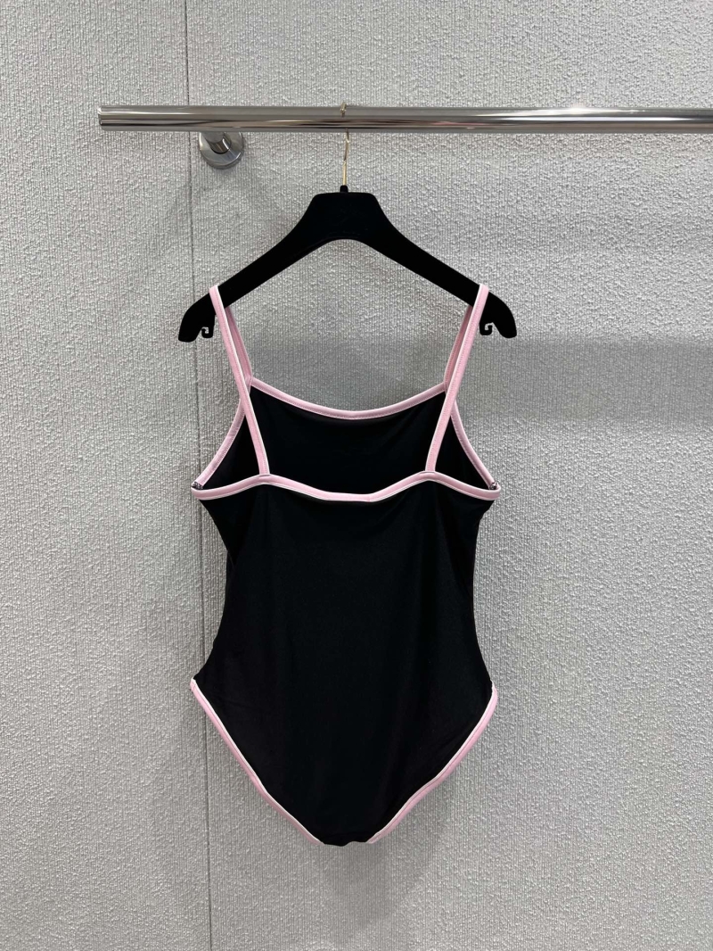 Chanel Black Color-Block Strap Swimsuit - Luxe & Exclusive Design