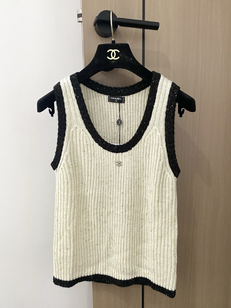 Chanel Luxe Cashmere Vest in Ivory White - Exclusive Design