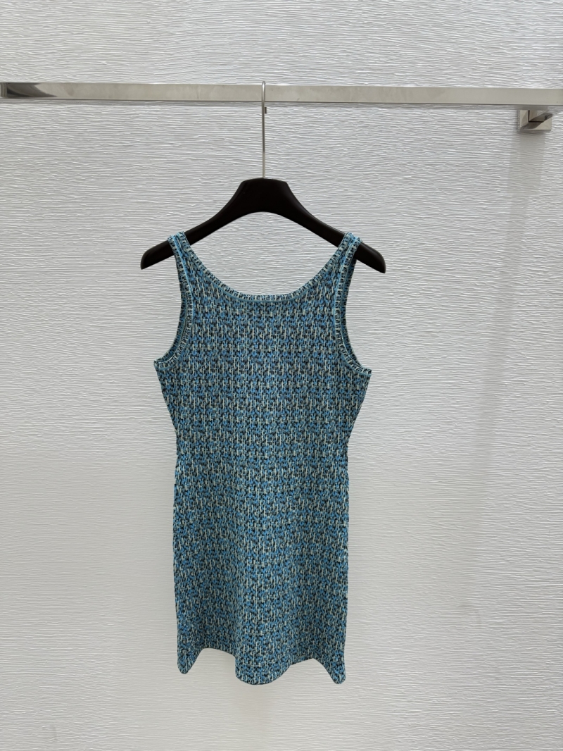 Chanel Summer Exclusive Contrast Knit Tank Dress