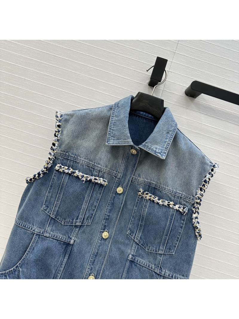Chanel Coco Girl 25C Series Vintage Denim Vest Jacket