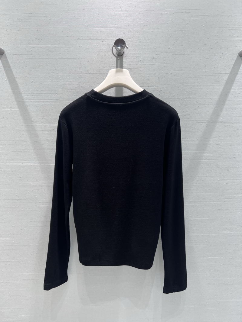 Maison Margiela Long Sleeve T-Shirt - Black, Classic Round Neck with Digital Print, Sumptuous Cotton, Luxe Minimalist Design