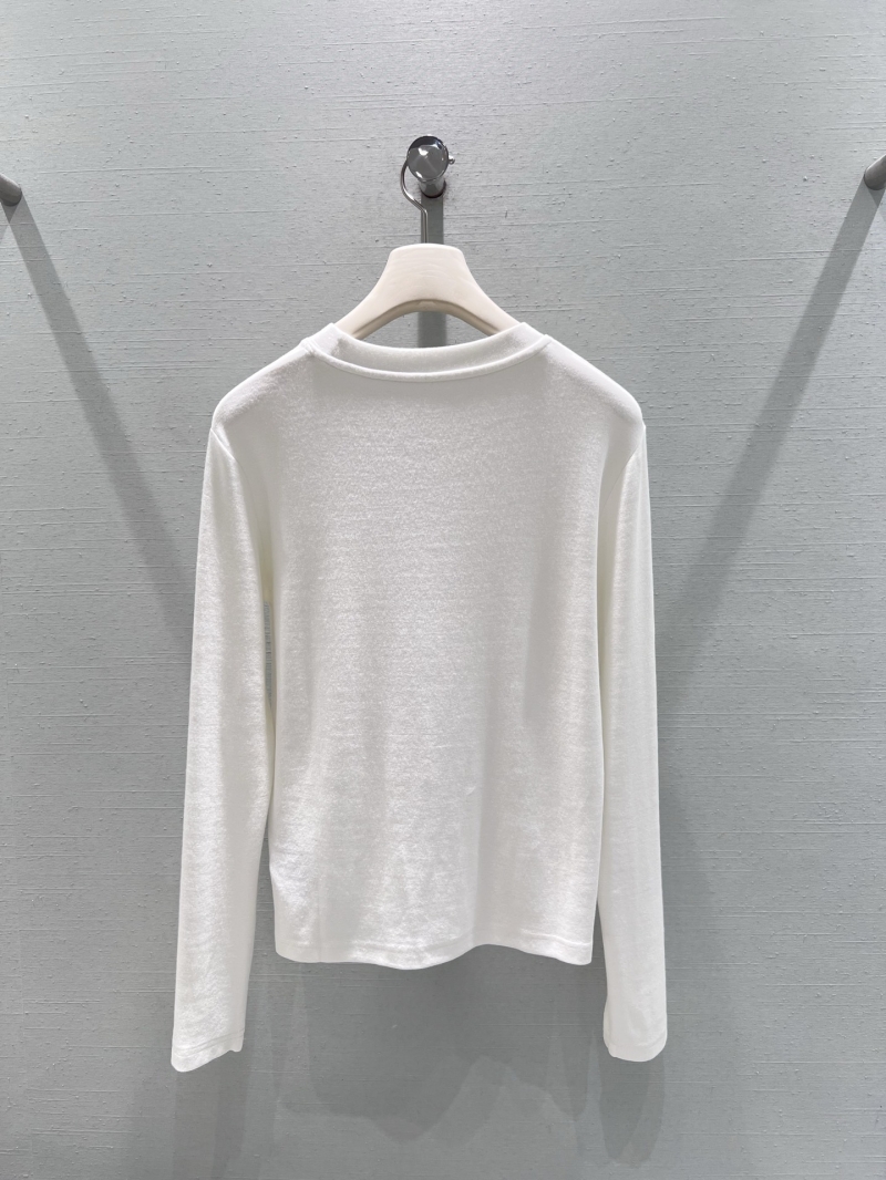Maison Margiela Long Sleeve T-Shirt - Exquisite Cotton, Digital Print, Classic White & Black, Luxe Casual Wear