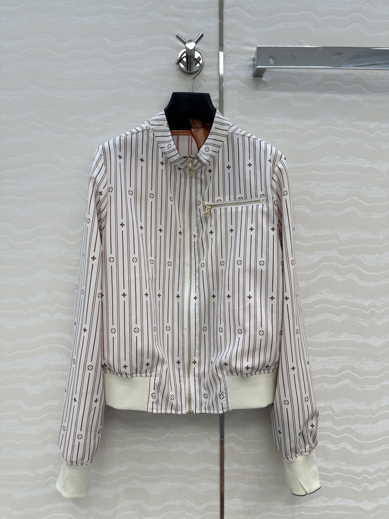 Louis Vuitton Grace Coddington x Fight Mode MONOGRAM Reversible Jacquard Bomber Jacket | Limited Edition | Brown & Off-White | Artisan Craftsmanship