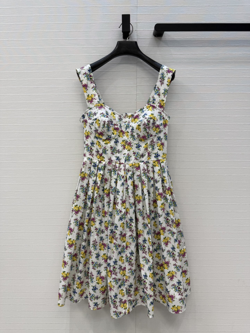 Dolce & Gabbana Floral Bustier Midi Dress in Vibrant Multi-Color