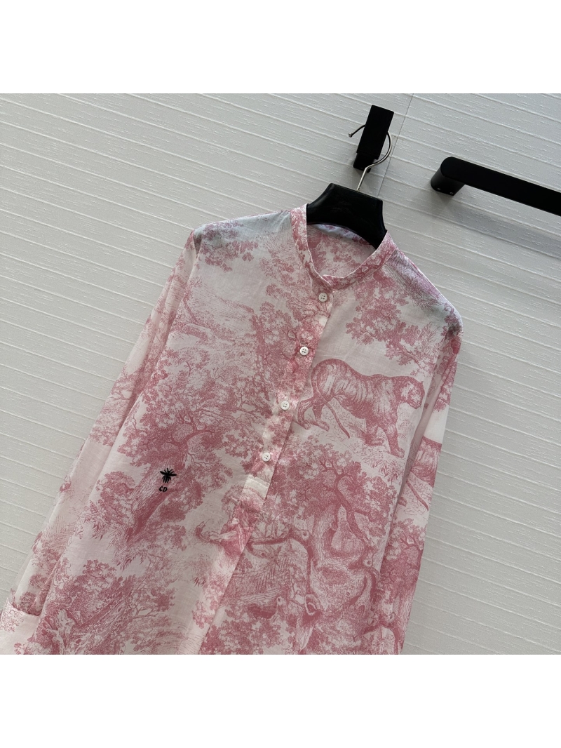 Dior Sauvage Ruey Print Shirt in Plum Pink - Luxe Spring/Summer Collection