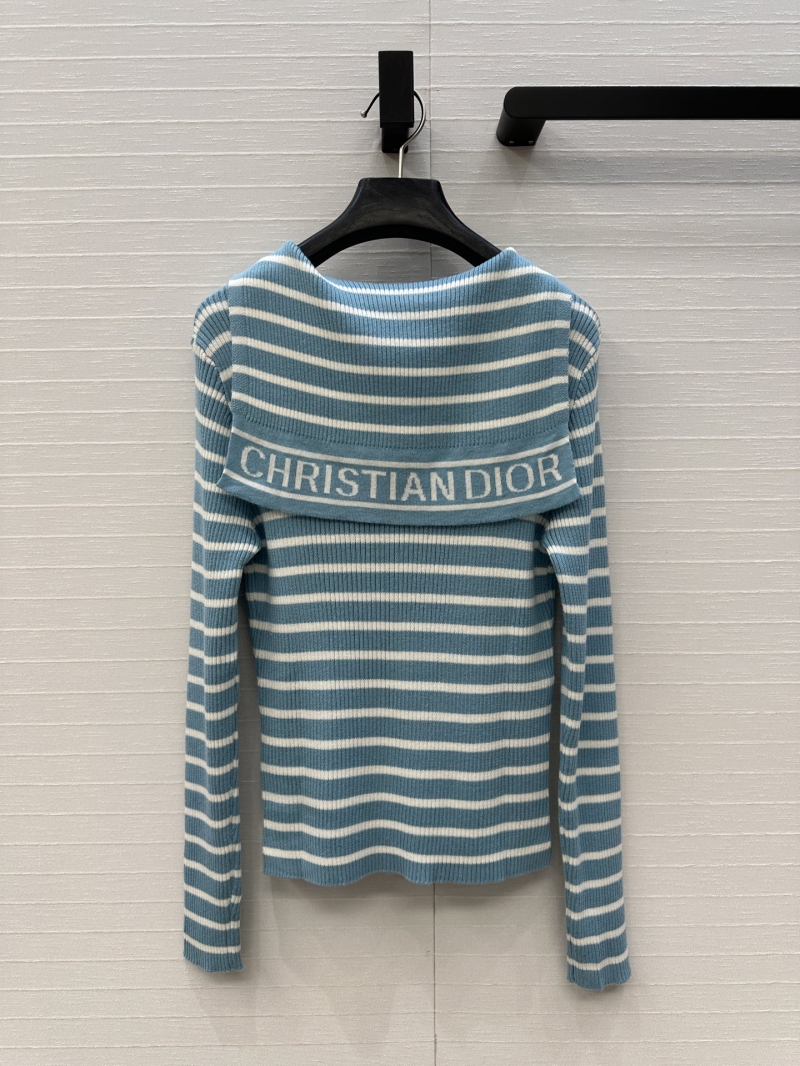 Dior Miss Dior Sailor Striped Long-Sleeve Knit Sweater - Elegant & Versatile
