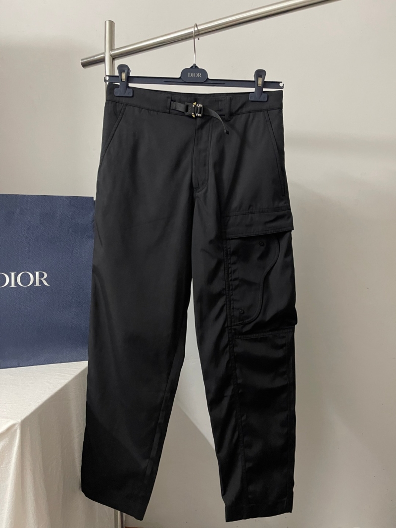Dior Luxe Metal Buckle Woven Trousers