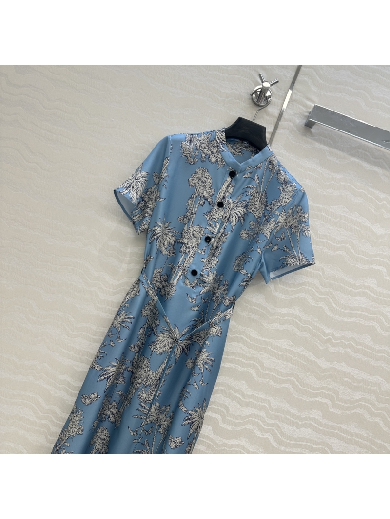 Dior Miss Dior Island Escape Silk Dress - Luxe Floral Elegance