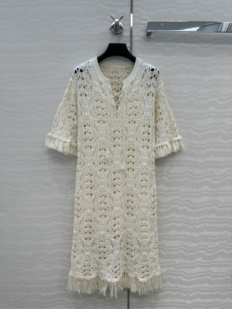 Dior Miss Dior Elegant Tassel Hollow-Out Dress - Luxe & Exclusive