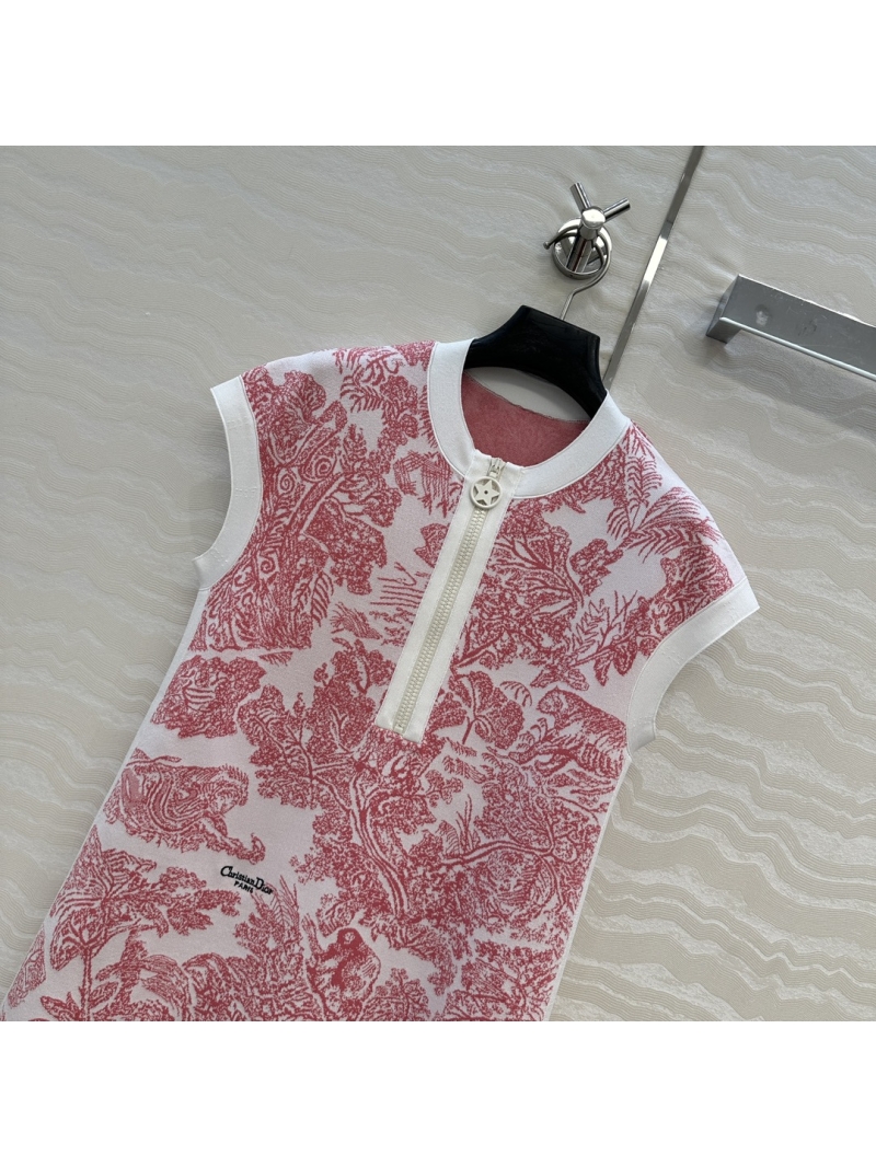 Dior Miss Dior Riviera Jungle Knit Dress - Pink Elegance