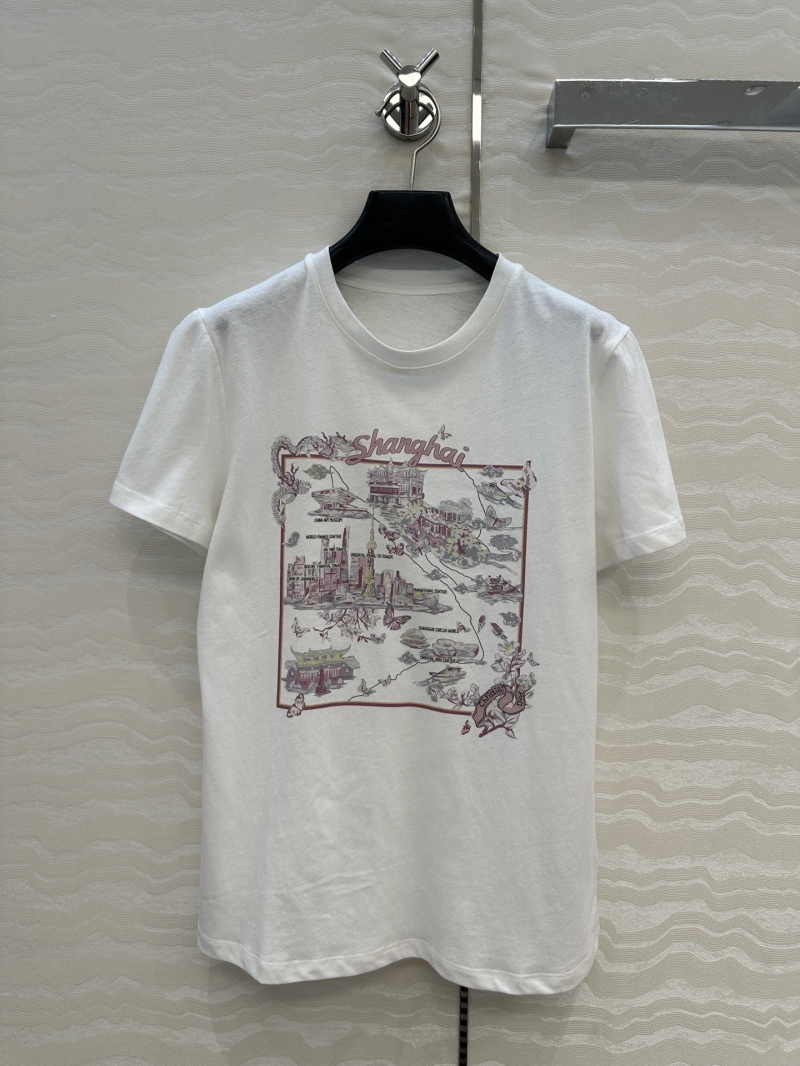 Dior Miss Dior Spring-Summer Souvenir City Limited Shanghai Sunset T-Shirt - Luxe Cotton Elegance