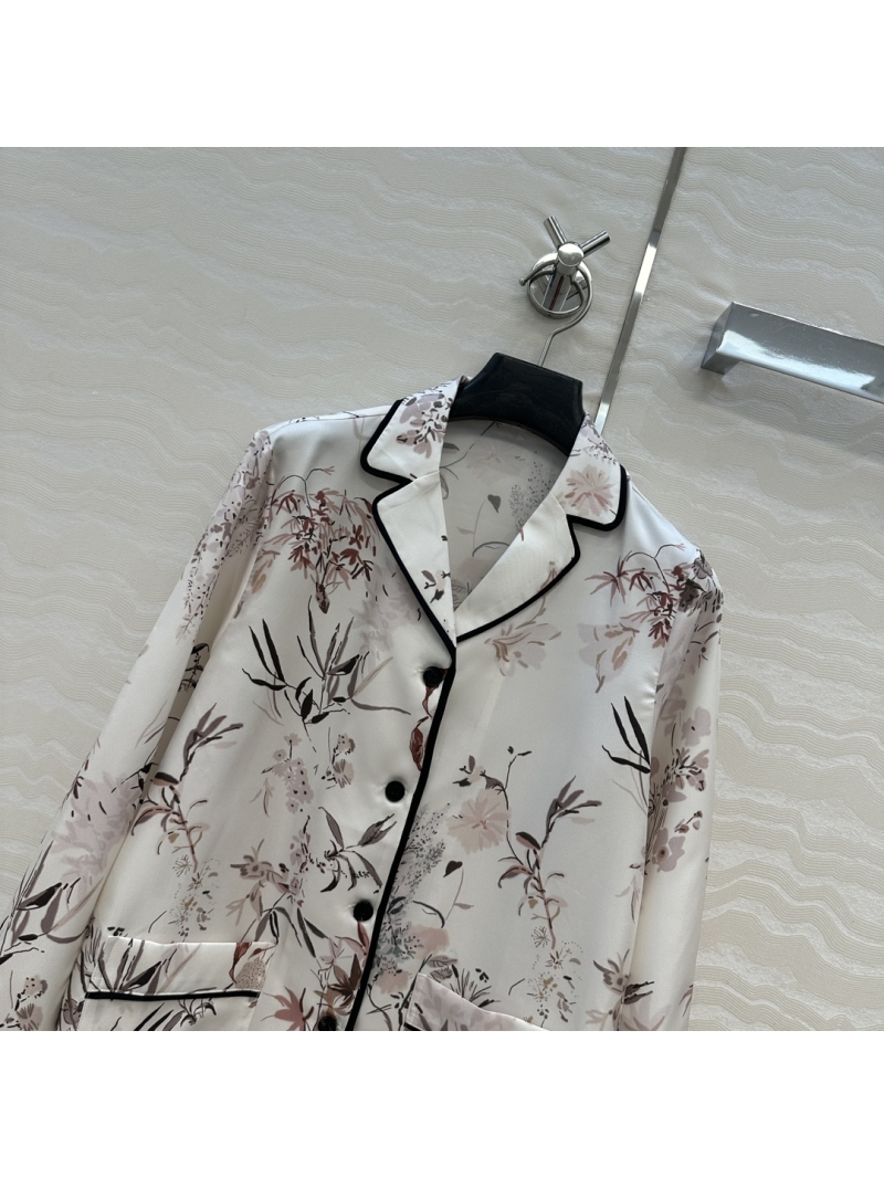 Dior Miss Dior Silk Pajama Shirt - Luxe Floral Elegance