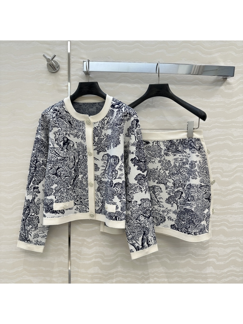 Dior Miss Dior Riviera Jungle Knit Cardigan - Elegant Short Jacket