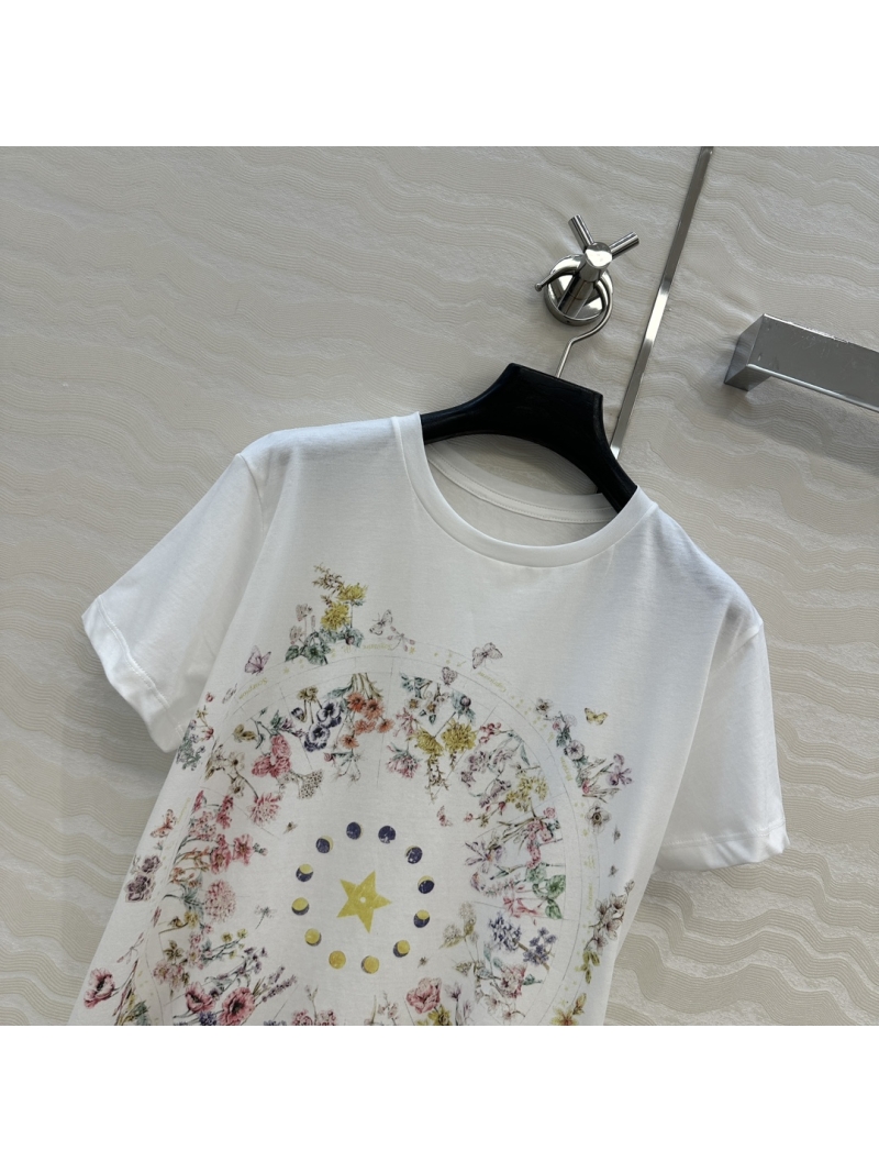 Dior MissDior Winter Collection Lucky Star Floral Short Sleeve T-Shirt