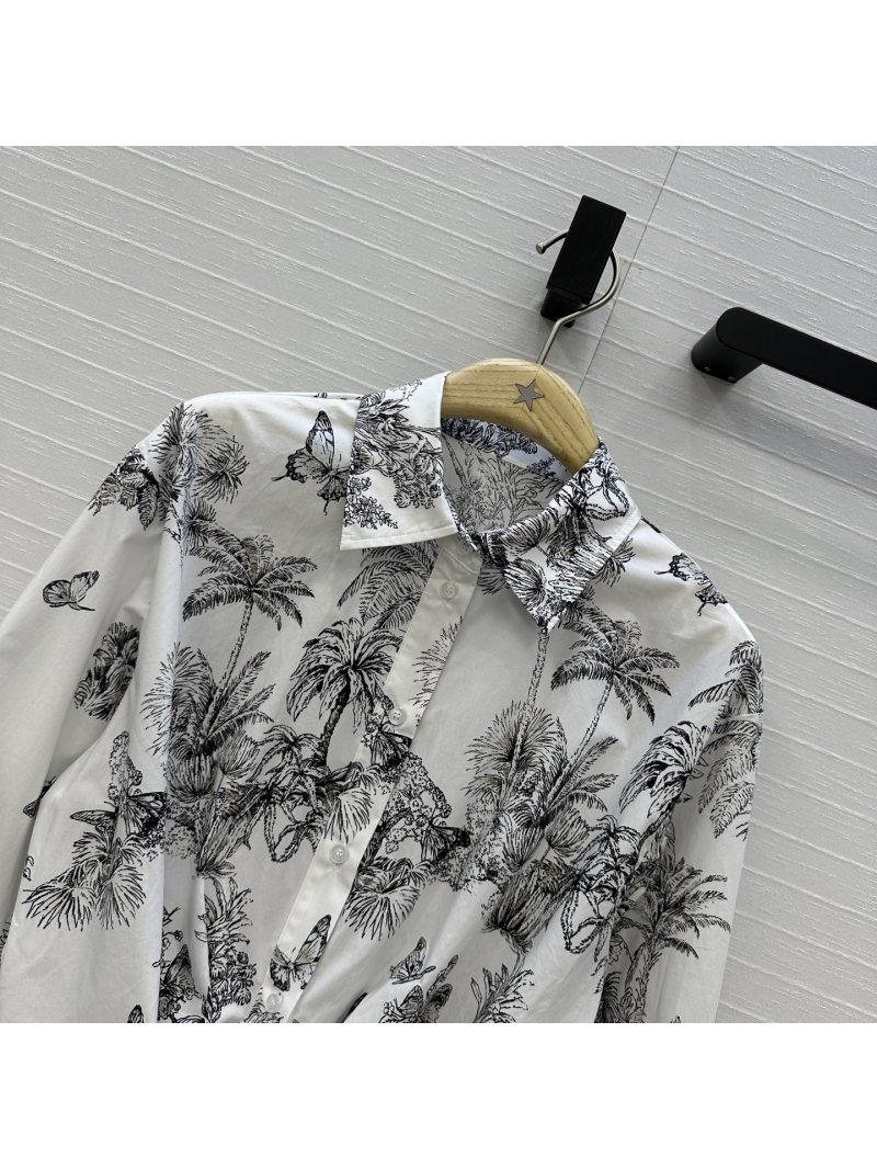 Dior 25 Spring Summer Collection Hazelnut Palms Toile de Jouy Animal Jungle Print Shirt