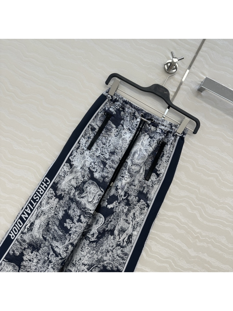 Dior Miss Dior Early Fall Resort Collection - Exclusive Toile de Jouy Taffeta Straight Pants with Elastic Waist