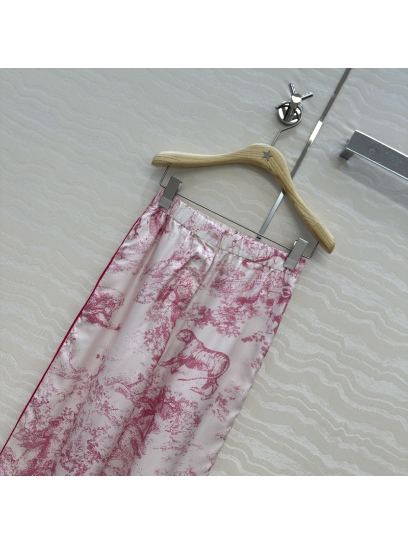 Dior MissDior Exclusive 100% Silk Twill Toile de Jouy Print Pajama Pants