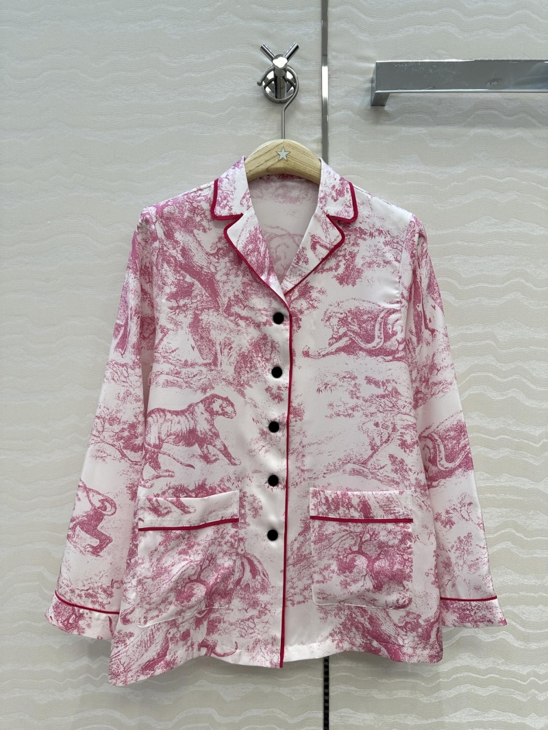 Dior MissDior Exclusive Zooey Print 100% Silk Twill Pyjama-Style Shirt